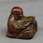 Antiker feinst geschnitzter Stempel / Seal in Bernstein