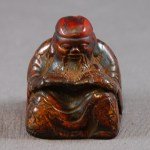 Antiker feinst geschnitzter Stempel / Seal in Bernstein