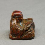 Antiker feinst geschnitzter Stempel / Seal in Bernstein