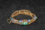 Antikes Armband Silber Jade Email