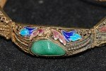 Antikes Armband Silber Jade Email