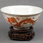 Antike Bowl Qing Dy Dragon / Phoenix