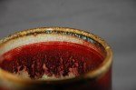 Antiker seltener Brush pot mir Oxblood Glasur