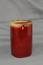 Antiker seltener Brush pot mir Oxblood Glasur