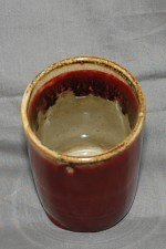 Antiker seltener Brush pot mir Oxblood Glasur