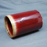 Antiker seltener Brush pot mir Oxblood Glasur