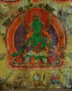 Antikes Buddhahaus - Altar Tibet Grüne Tara