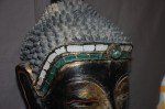 Antike feine Buddha Kopf Skulptur Shan Periode