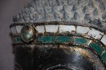Antike feine Buddha Kopf Skulptur Shan Periode
