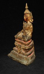 Antiker sehr feiner Buddha Rattanakosin in Bronze