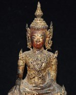 Antiker sehr feiner Buddha Rattanakosin in Bronze