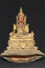 Antiker sehr feiner Buddha Rattanakosin in Bronze