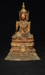 Antiker sehr feiner Buddha Rattanakosin in Bronze