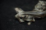 Antike Bronze Maus mit 2 Jungen Glückssymbol