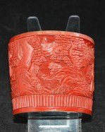 Antiker Pinselbecher / Brush Pot mit Fernlandchaft