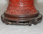 Paar Antike Cinnabar Laquer Lampen