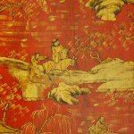 Antiker Hochzeitsschrank, lackiert rot & gold, Shanxi, Chinesische Ulme, Detailansicht