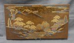 Antiker Japanischer Tray mit Fernlandschaft Goldmakie