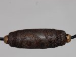 Antike schöne Dzi Perle in Achat aus Tibet mit 2 Augen