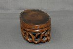 Antiker Hartholz Stand mit Patina