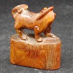Antiker Stempel / Seal in Tierhorn / Antler Chilong