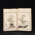 Antikes Ikebana Woodblock Print Book von IEMOTO