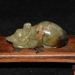 Antike feine Hetian Jade Maus