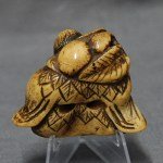 Antikes Netsuke Alter Mann mit Kalebasse
