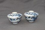 Paar antike HIRADO Bowls Meiji Periode