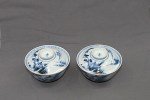 Paar antike HIRADO Bowls Meiji Periode