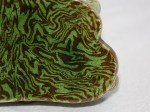 Antike seltene kleine Pillow grün Marbeled  Keramik