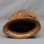 Antiker Brush Pot in Bambus " Three Winter Friends "