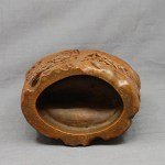 Antiker Brush Pot in Bambus " Three Winter Friends "