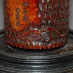 Antiker Pinselbecher / Brush Pot mit 5 Bats