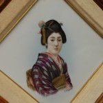 Antikes signiertes Portrait einer Frau 