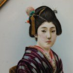 Antikes signiertes Portrait einer Frau 
