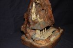 Antike Schnitzerei mit Deity und vielem mehr