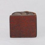 Antiker Stempel / Seal mit Drachen in Ox Horn