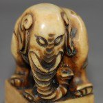 Antiker feinst geschnitzter Stempel / Seal Elefant