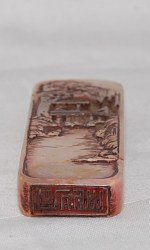 Antiker fein geschnitzter Stempel / Seal mit Szene
