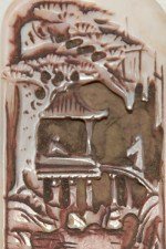 Antiker fein geschnitzter Stempel / Seal mit Szene