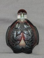 Antike Snuff Bottle Peking Glas Fische
