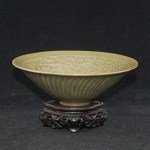 Antike Bowl mit Celadon Glasur Yaozhou Song Dy