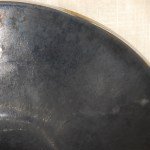 Seltener schwarzer Song Teller mit Lotos