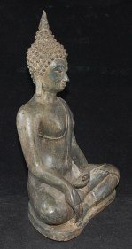 Antiker Buddha Sukhothai in Bronze
