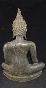 Antiker Buddha Sukhothai in Bronze