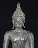 Antiker Buddha Sukhothai in Bronze