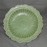 Antiker Ming Longquan Celadon Teller mit Phoeny
