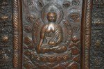 Antikes grosses Buddha Bild in Kupfer