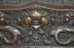 Antikes grosses Buddha Bild in Kupfer